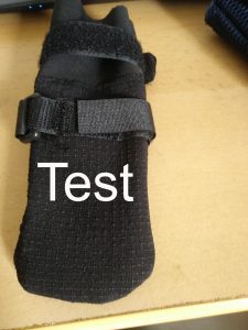 Dog bootie test